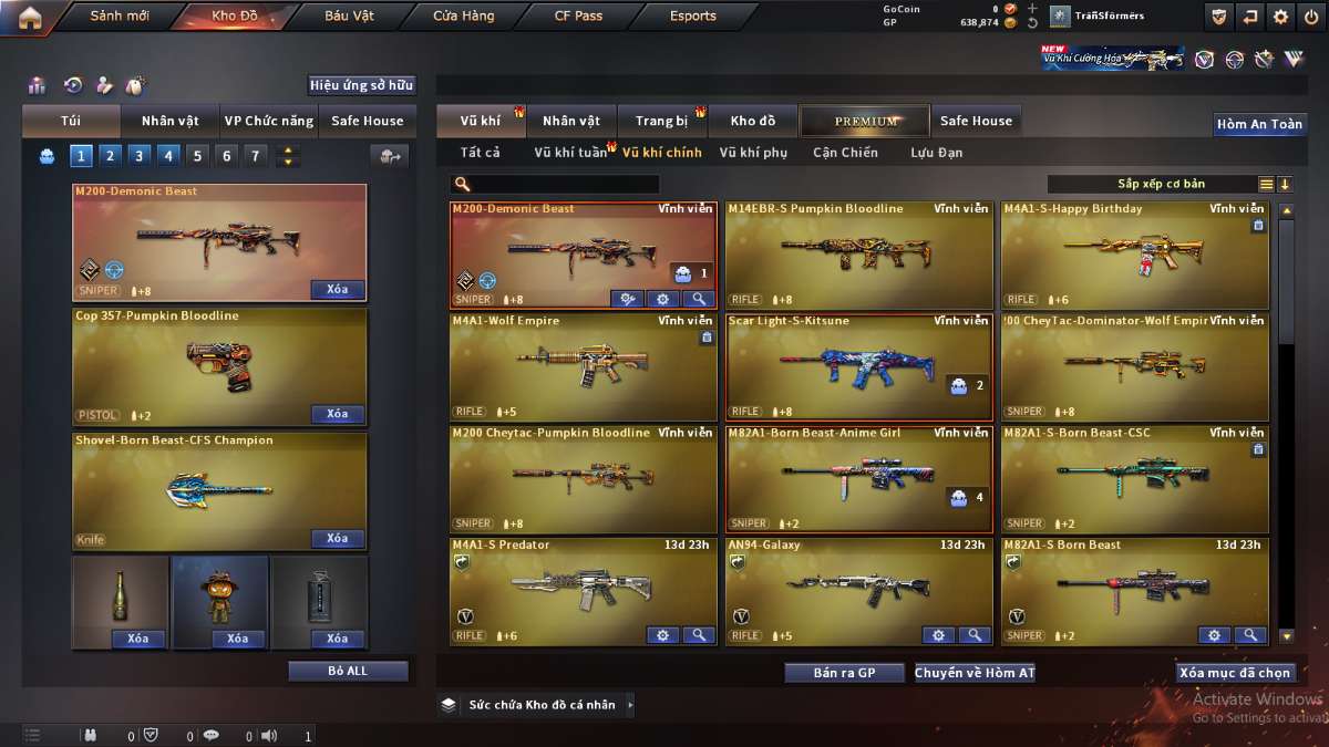 shop acc cf uy tin gia re